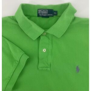 Polo Ralph Lauren Polo Shirt Mens XL Green Short Sleeve  Pique Preppy Golf